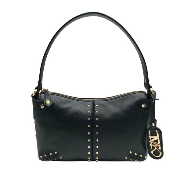Michael Kors Black Leather Studded Astor Pouchette - Picture 1 of 11